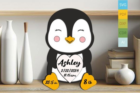 Anuncio De Nacimiento De Bebe Pinguino Creativo Digital